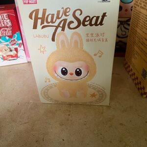 Pop Mart Labubu 'Have A Seat' Doll - Cream